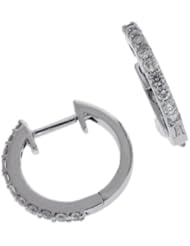 14K White Gold 0.3cttw Round Diamond Earring