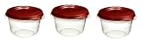 RUBBERMAID 4004X4CHILI, 3.2 CUP RED VALUE PACK, Case of 4