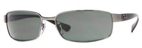 Ray Ban Sunglasses RB3364 004/58 Gunmetal/Crystal Green Polarized 59mm