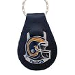 St. Louis Rams Small Fine Leather/Pewter Key Ring - NFL Football Fan Shop Sports Team Merchandise
