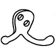 National Mfg. N243758 Gallery Series Double Clothes Hook