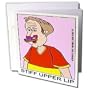 Londons Times Religion Heaven Hell Cartoons - Stiff Upper Lip - Greeting Cards-12 Greeting Cards with envelopes