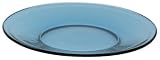 Anchor Hocking Presence 8-Inch Glass Luncheon Plate - Denim Blue 6 Pack