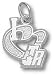 Toronto Raptors Solid Sterling Silver ''I Heart'' Logo 1/2'' Pendant