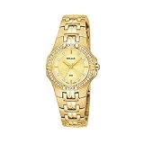 Pulsar Ladies Crystal Gold-Tone Watch #PTC390 by Pulsar