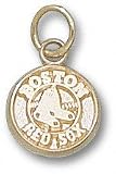 Boston Red Sox Solid 14K Gold Round Logo 3/8'' Pendant