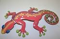 Metal Gecko Wall Hanging 12 in Ht Assorted Each
