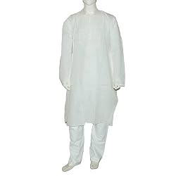 Indian Clothing Cotton Embroidered Kurta Pajama Size L Chest :44 (chgkp072)