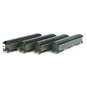 HO RTR 50' Old Time Overland Passenger Set SF (4) RND84821