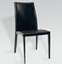 ItalModern 02401 Daisy Leather Chair Set of 2- Black