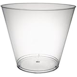 Party Essentials Hard Plastic 9 Oz. Party Cups and Old Fashioned Tumblers, Clear, 200 Count