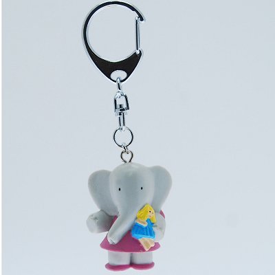 Plastoy - Porte-clés - Babar : Flore et sa poupée