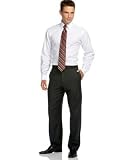 Calvin Klein Grey Tonal Stripe Flat Front Pant