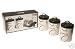 Black & White Orbit Design Tea, Coffee & Sugar Canister Set