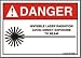 DANGER INVISIBLE LASER RADIATION AVOID DIRECT EXPOSURE TO BEAM CLASS 3B LASER (W/GRAPHIC) Sign - 10