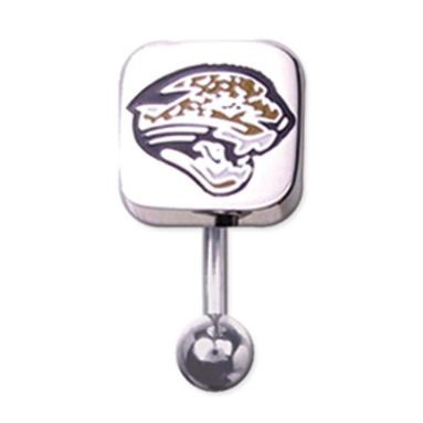 Jacksonville Jaguars 316L Stainless Steel Belly Ring - 14G - 3/8 Inch Bar Length - Sold Individually