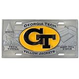 Georgia Tech Yellow Jackets 3-D License Plate - NCAA College Athletics Fan Shop Sports Team Merchandise