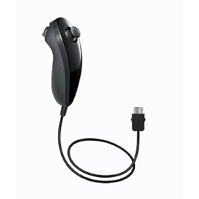 Memwah Wii Nunchuk Nunchuck Black Remote Controller Add-on for Nintendo Wii