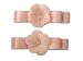 Fuzzy flower pair on pinch clips