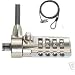 Notebook Computer Keyless 4 Digit Combination Lock and Steel Security Cable for PC