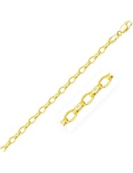 4.6mm 14K Yellow Gold Oval Rolo Bracelet