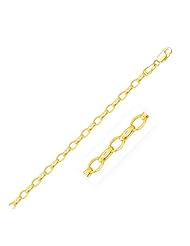4.6mm 14K Yellow Gold Oval Rolo Bracelet