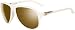 Arnette High Life Aviator Sunglasses,Polished White Frame/Brown Mirror Lens,one size