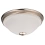 Sea Gull Lighting 79058BLE-962 Serenity Single-Light Flourescent Close-To-Ceiling Fixture, Excavated Alabaster Glass Bowl and Brushed Nickel