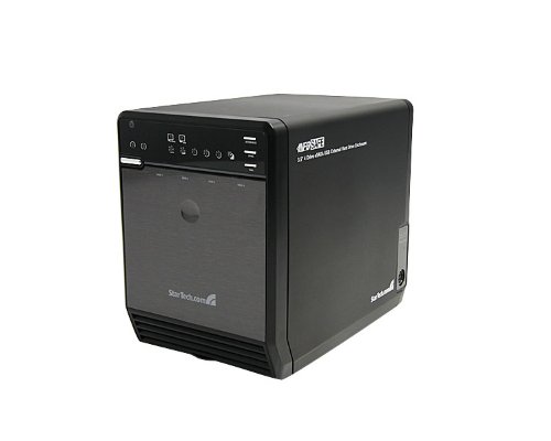 StarTech.com 3.5-Inch 4-Drive eSATA USB Multi Bay External Hard Drive Enclosure SAT3540U2E (Black)