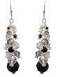 Black Tie Cluster Earrings