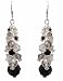 Black Tie Cluster Earrings