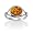 Oxidized Cognac Amber Ring- Size 7