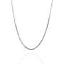 18K White Gold Box Link Necklace 24"