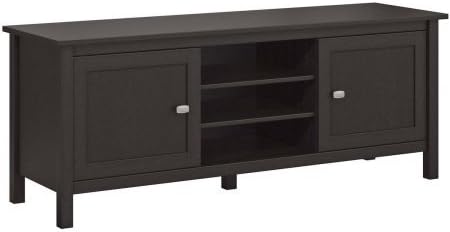 Montclair TV Stand for TVs up to 65", Dependable laminate construction with Espresso Oak finish Perfect for flat screen TVs up to 65" and 75 lbs