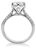 Crown Pave Diamond Engagement Ring .35cttw (CZ ctr)