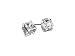 Comet Argent Light Tilted Cube Swarovski Elements Stud Earrings, 8mm