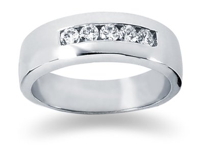 0.4 ctw. Men's Round Diamond Wedding Band in Platinum