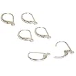 6 14K White Gold Lever Back w/ Loop Earring Findings