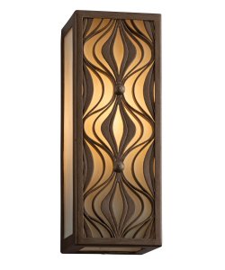 Corbett-Lighting 135-21 Mambo - One Light Wall Lantern, Mambo Bronze Finish with Honey Glass