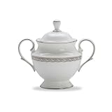 Lenox Serpentine Platinum Bone China Sugar Bowl