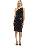 TADASHI SHOJI Women's One Shoulder Mesh Sequin Dress