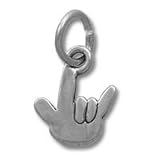 I Love You Sign Language Sterling Silver Charm