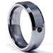 8MM Men’s Tungsten Carbide Ring With Black Diamond Wedding Bands