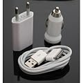 Chargeur 3 en 1 Secteur + Voiture + USB Pour Apple iPhone iPod Nano Touch MP3 MP4 , IPHONE 3, IPHONE 3GS, IPHONE 4 Chargeur secteur USB pour Apple iPhone iPod Nano Touch MP3 MP4 , IPHONE 3, IPHONE 3GS, IPHONE 4