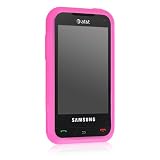 Premium Silicone Case Soft Rubber Cover for AT&T Samsung Eternity SGH-A867 (Choose from Black, Clear, Blue, Pink) (Pink)
