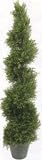 31tCwqasQVL. SL160  Artificial 4 foot 3 inch Cypress Spiral Topiary Tree in a Pot Topiary