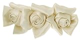 L. Erickson Chateau Rose Barrette - Silk Charmeuse Ivory