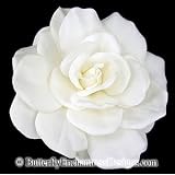 LG Pale Ivory Gwyneth Gardenia Flower Bridal Hair Clip