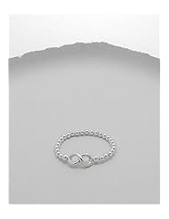 Infinity Stretch Ring In 92.5 Sterling Silver