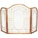 3 Fold Antique Copper Leaded Glass Screen